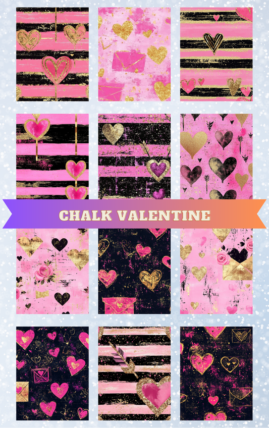 "Chalk Valentine" Decorative Diamond Painting Release Paper