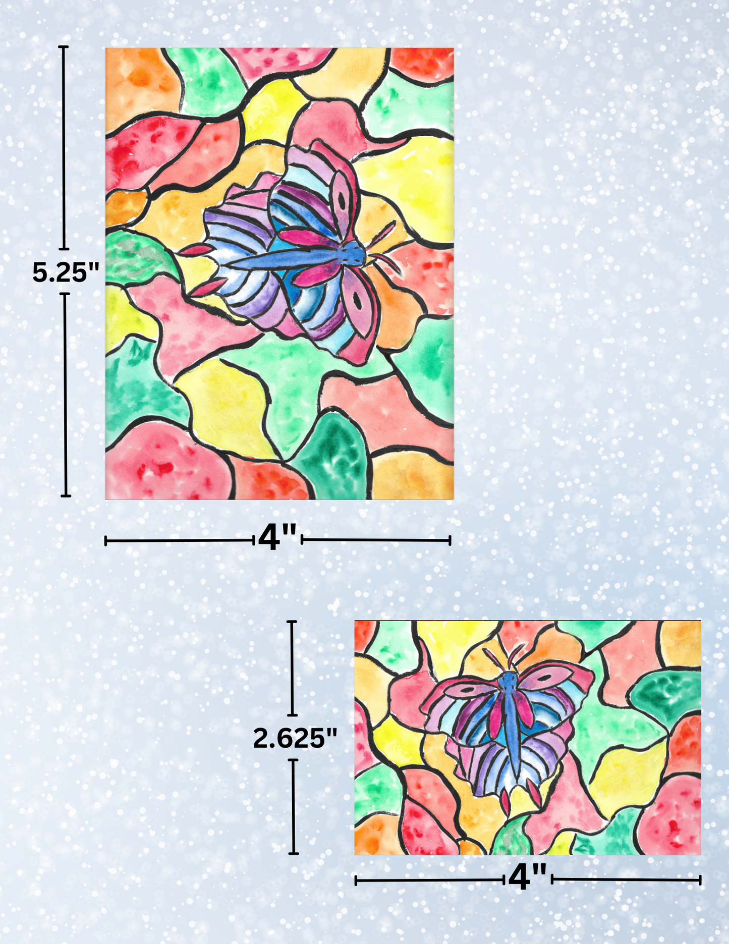 "Butterfly Stained Glass" By Crafting Journey Decorative Diamond Painting Release Papers