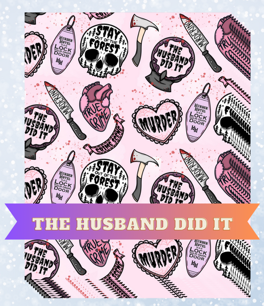 "The Husband Did It" Decorative Diamond Painting Release Papers