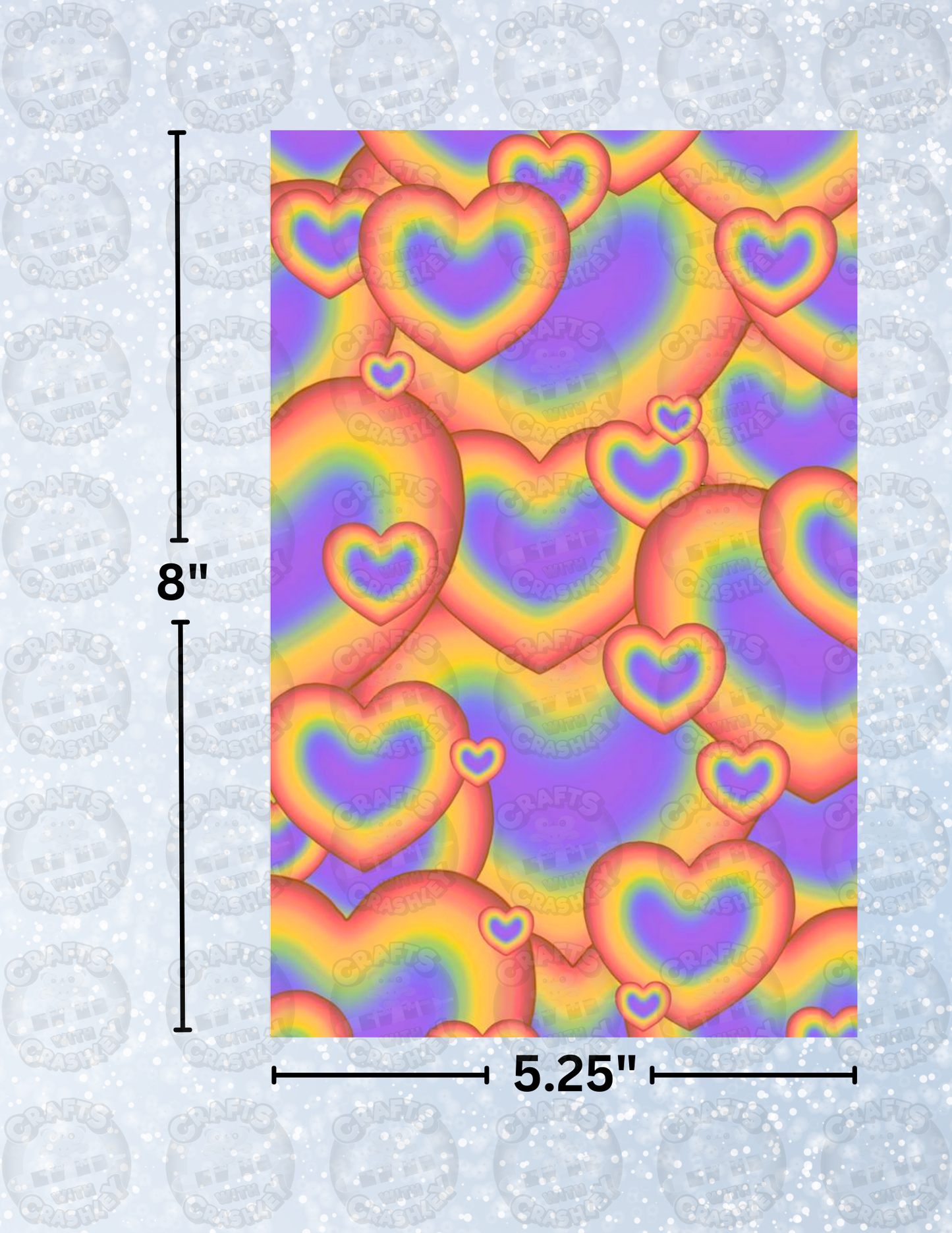 "Rainbow Hearts" by Emma Casey Decorative Diamond Painting Release Papers