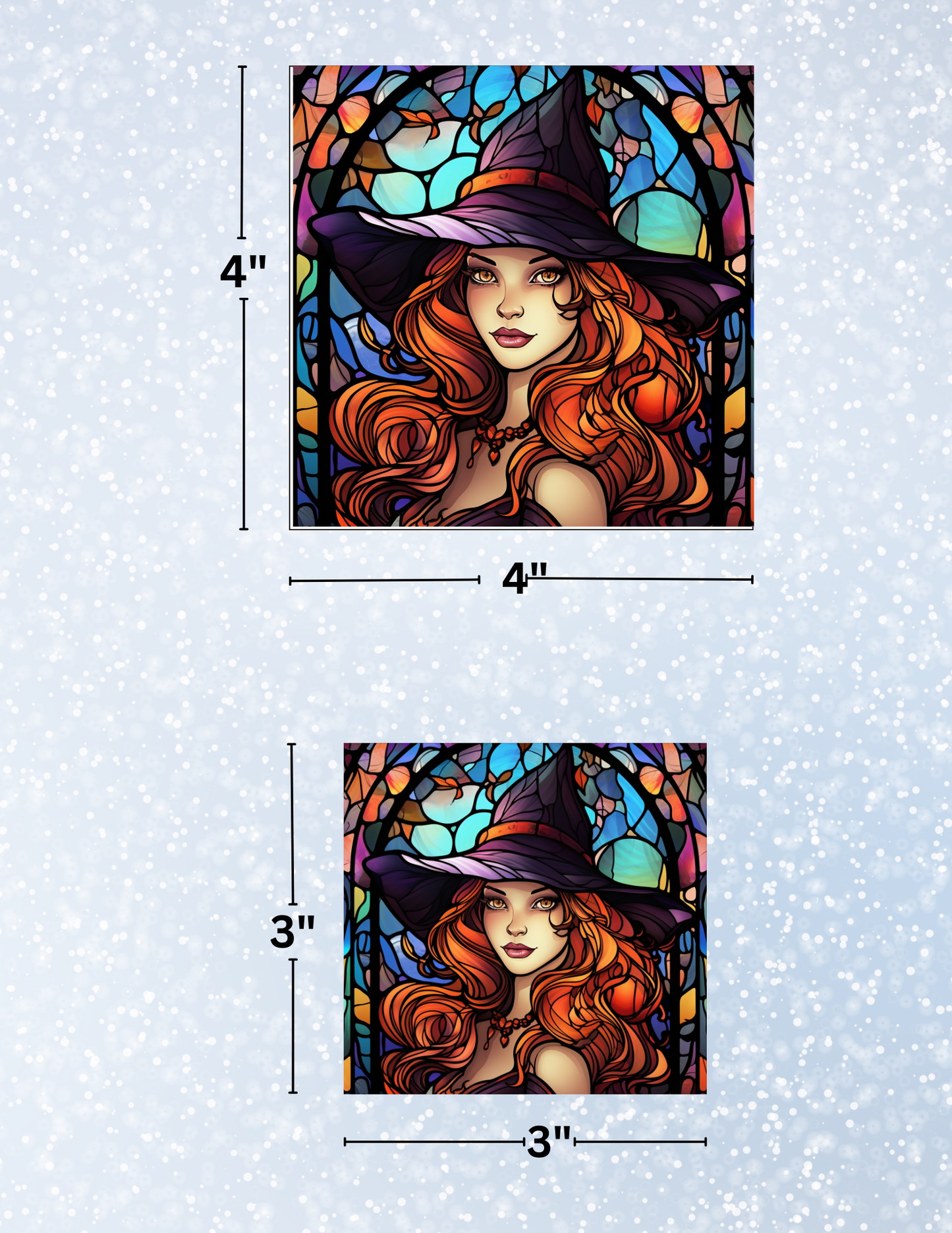 "Stained Glass Witches" Decorative Diamond Painting Release Papers