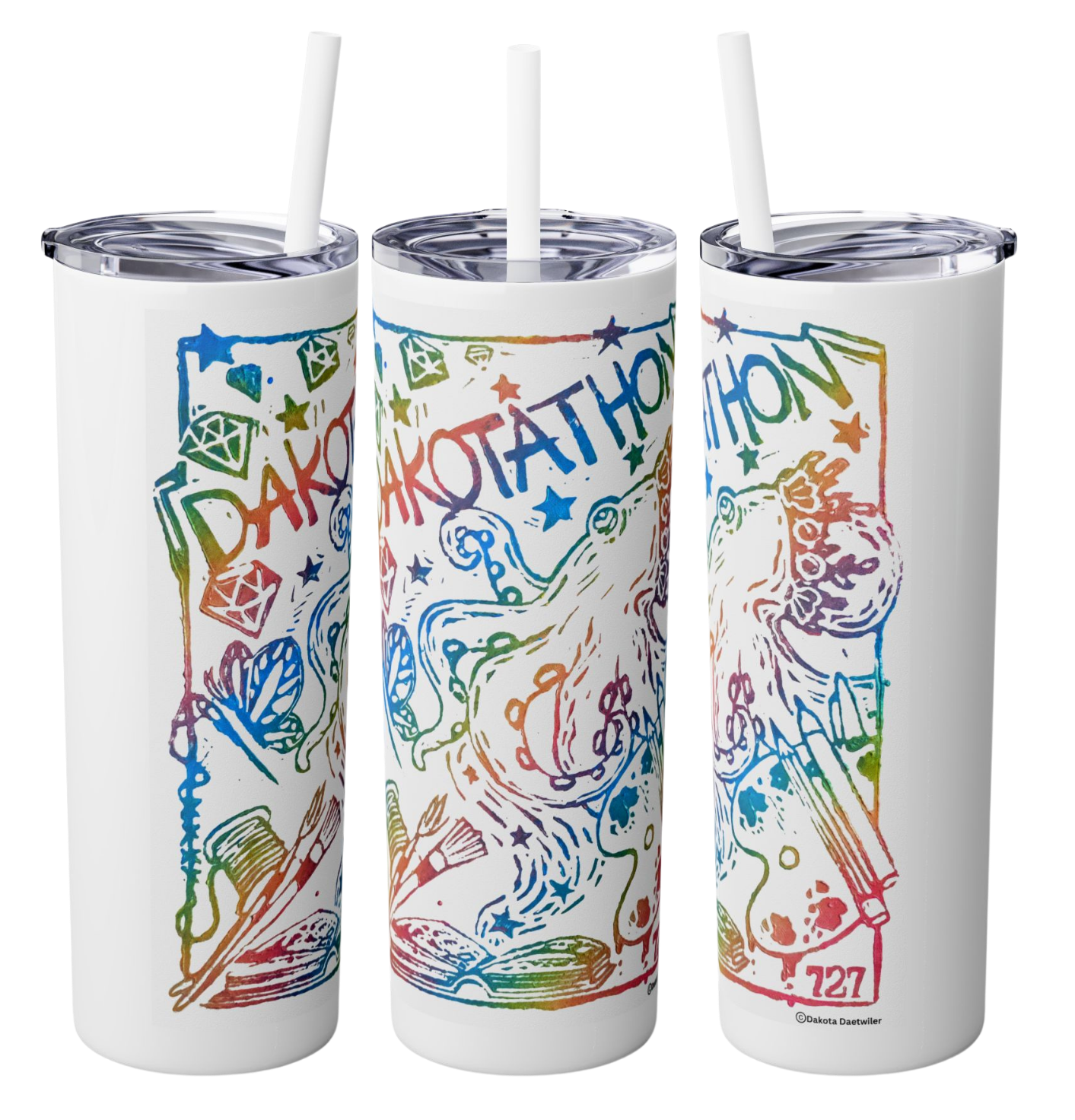 Dakotathon by ©Dakota Daetwiler 20oz Skinny Tumbler