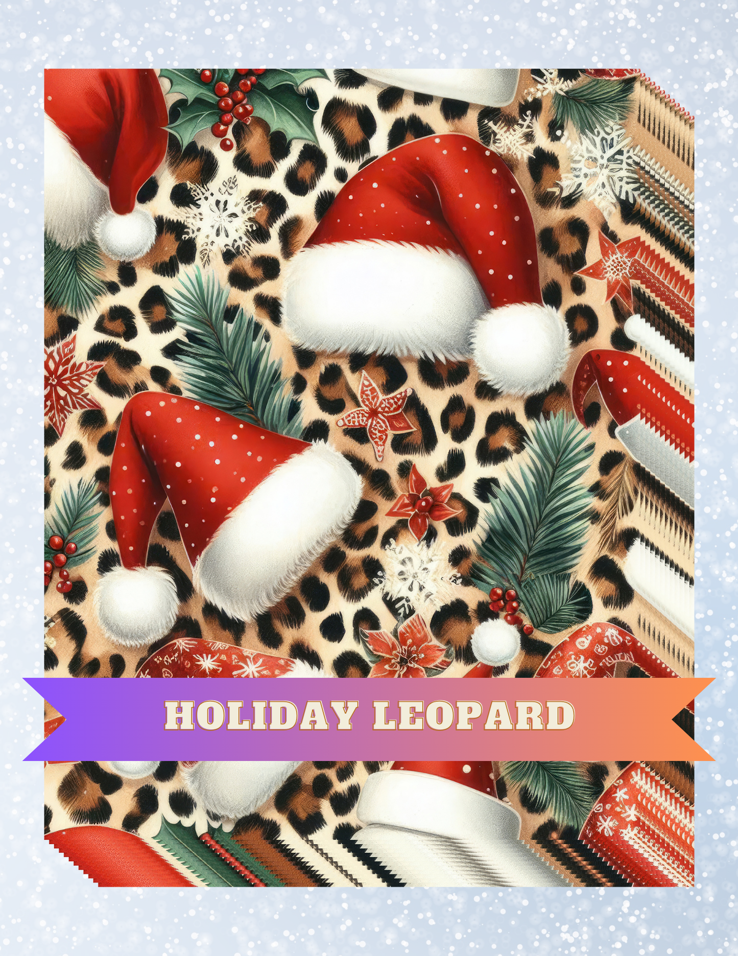 "Holiday Leopard" Decorative Diamond Painting Release Papers