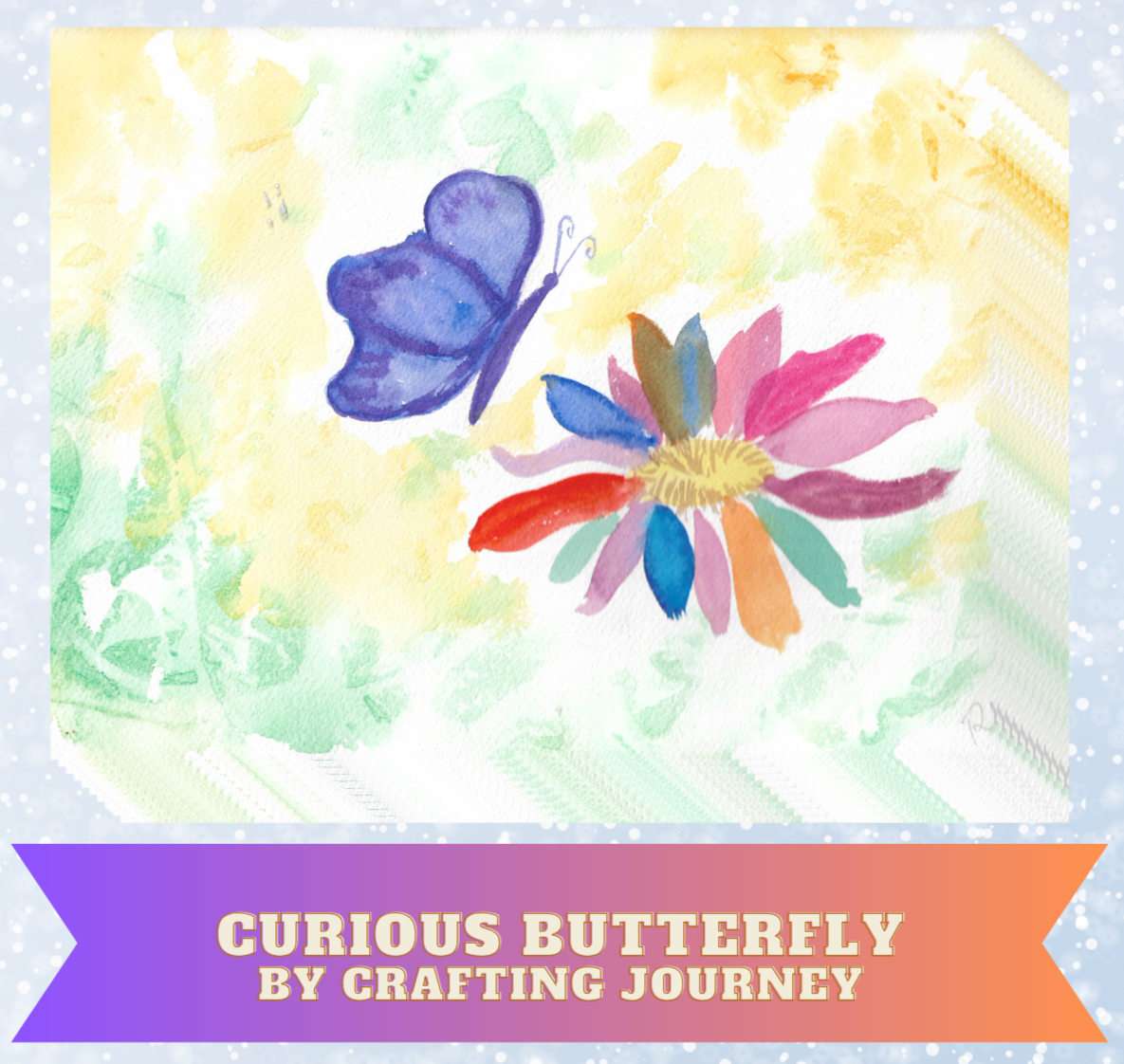 "Curious Butterfly" By Crafting Journey Decorative Diamond Painting Release Papers