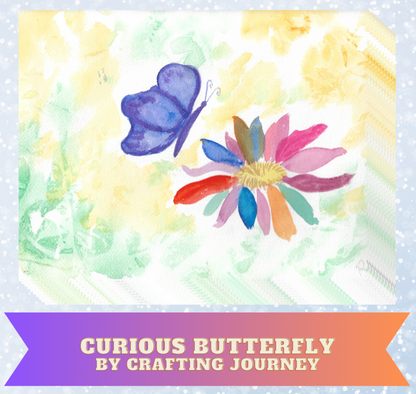 "Curious Butterfly" By Crafting and Crime Daily Decorative Diamond Painting Release Papers