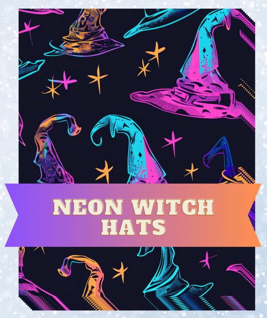 "Neon Witch Hats" Decorative Diamond Painting Release Papers