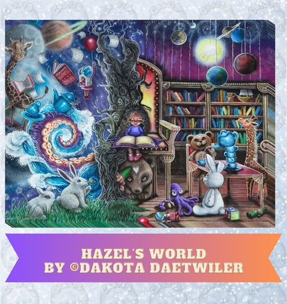 "Hazel's World" by ©Dakota Daetwiler Decorative Diamond Painting Release Papers
