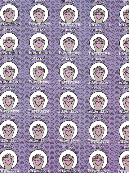 "Stay Pawsitive" by Mrs Coffee Decorative Diamond Painting Release Papers