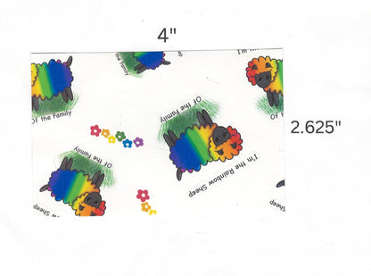 "Rainbow Sheep of the Family" by Mrs Coffee Decorative Diamond Painting Release Papers