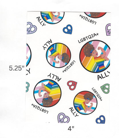 "LGBTQIA+ Ally" by Mrs Coffee Decorative Diamond Painting Release Papers