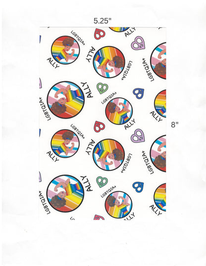 "LGBTQIA+ Ally" by Mrs Coffee Decorative Diamond Painting Release Papers