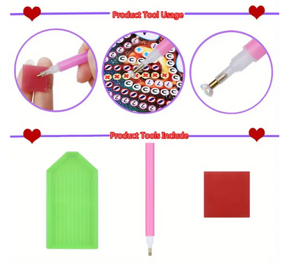 Black Cat Compact Mirror Diamond Painting Kit