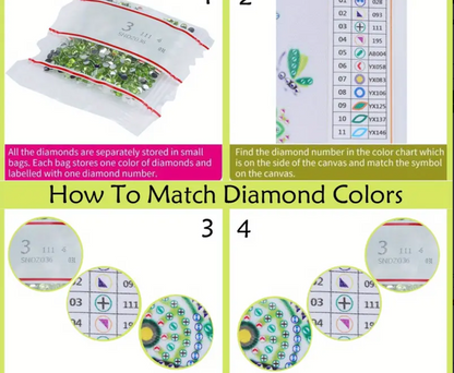 6pcs Set Diamond Painting Feather Bookmarks Kit