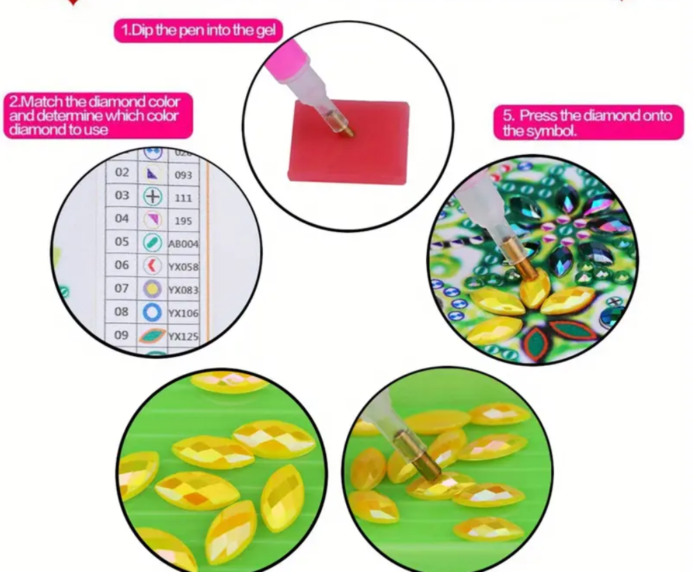 6pcs Set Diamond Painting Feather Bookmarks Kit