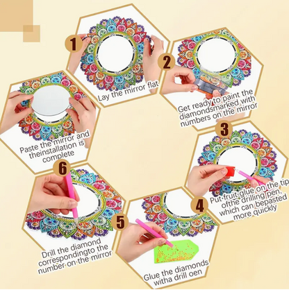 Diamond Painting Mirror Kit