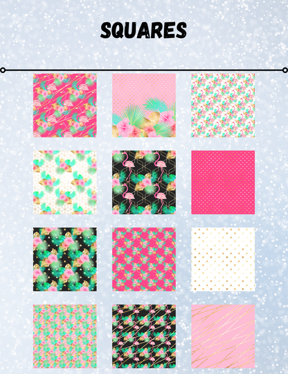 "Flamingo Summer" Decorative Diamond Painting Release Paper