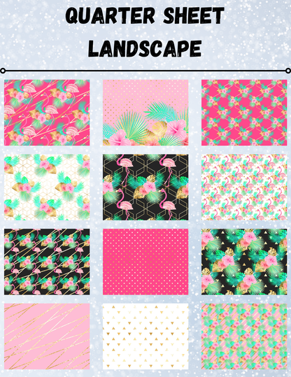 "Flamingo Summer" Decorative Diamond Painting Release Paper