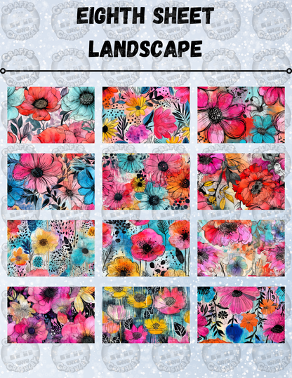 "Flower Art" Decorative Diamond Painting Release Paper