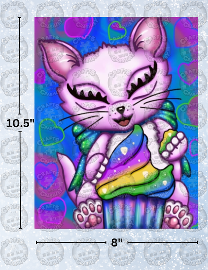 "Cupcake Kitty" by Emma Casey Decorative Diamond Painting Release Papers