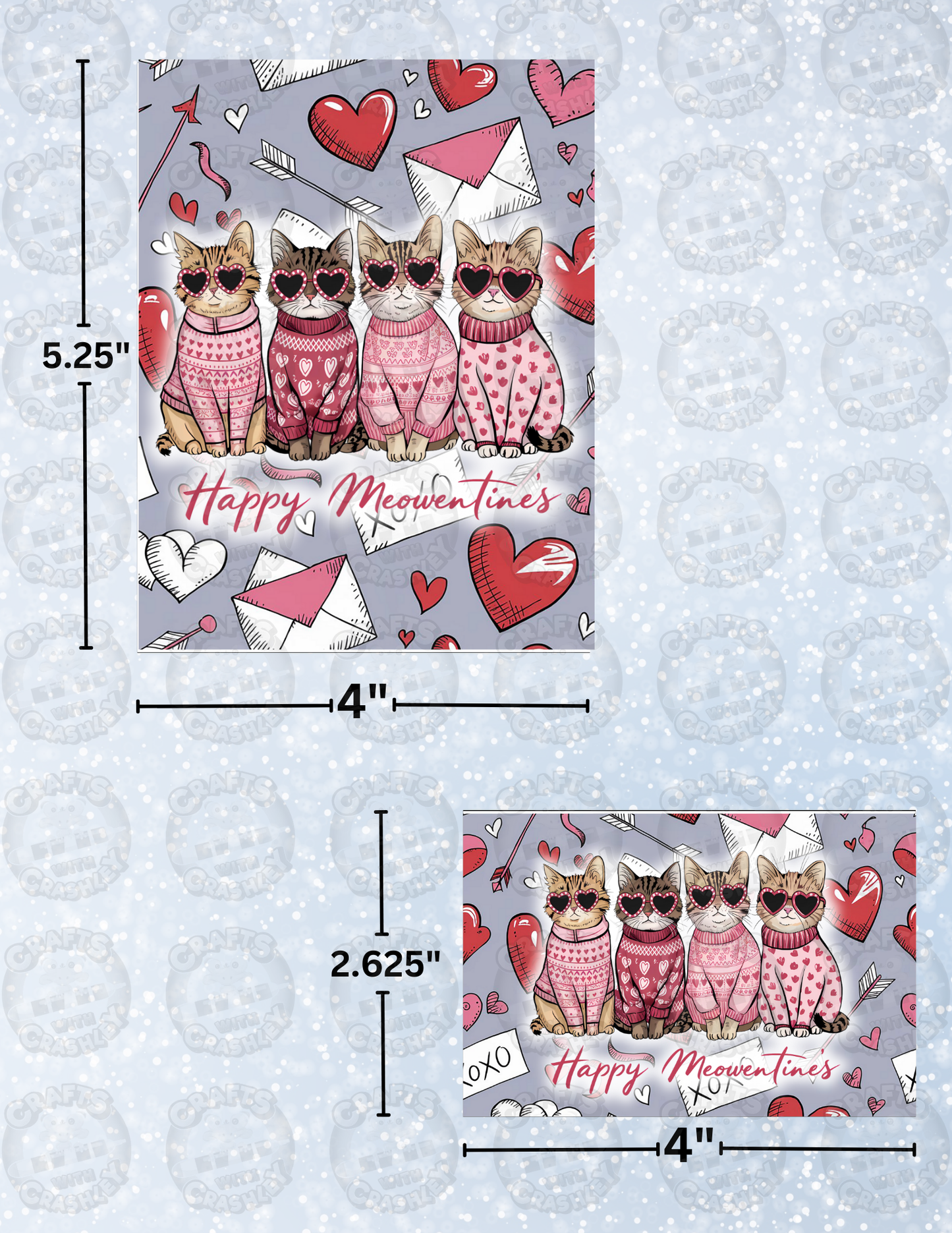 "Happy Meowentines" Decorative Diamond Painting Release Papers