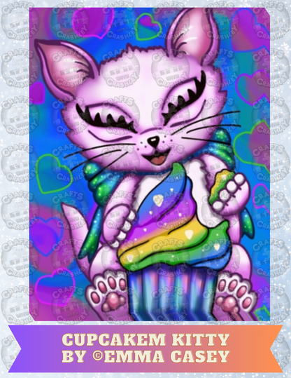 "Cupcake Kitty" by Emma Casey Decorative Diamond Painting Release Papers