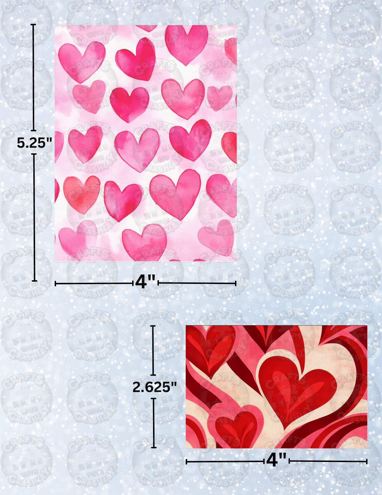 "Heart Patterns" Decorative Diamond Painting Release Paper