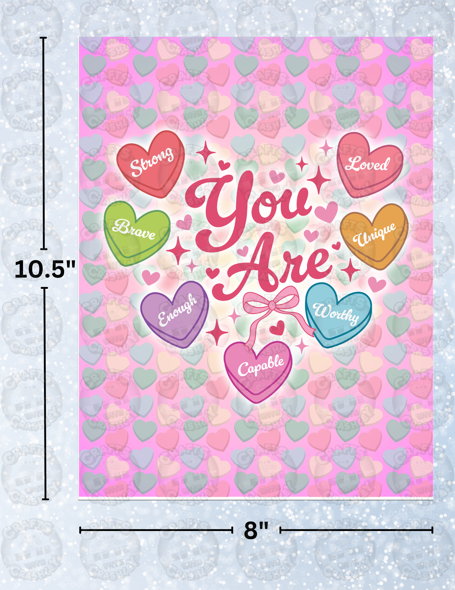 "You Are Your Valentine" Decorative Diamond Painting Release Papers