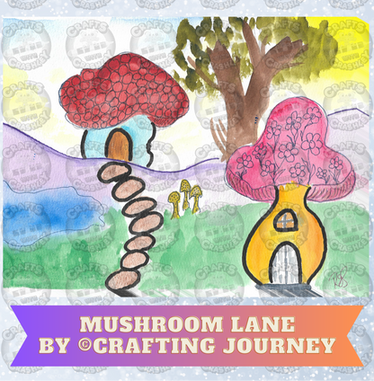 "Mushroom Lane" By Crafting Journey Decorative Diamond Painting Release Papers