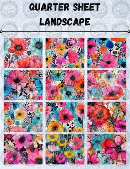 "Flower Art" Decorative Diamond Painting Release Paper
