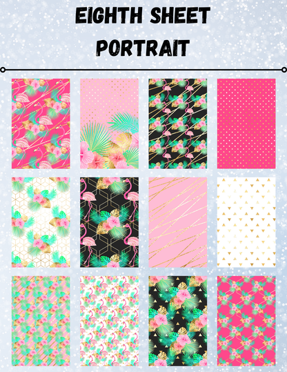 "Flamingo Summer" Decorative Diamond Painting Release Paper