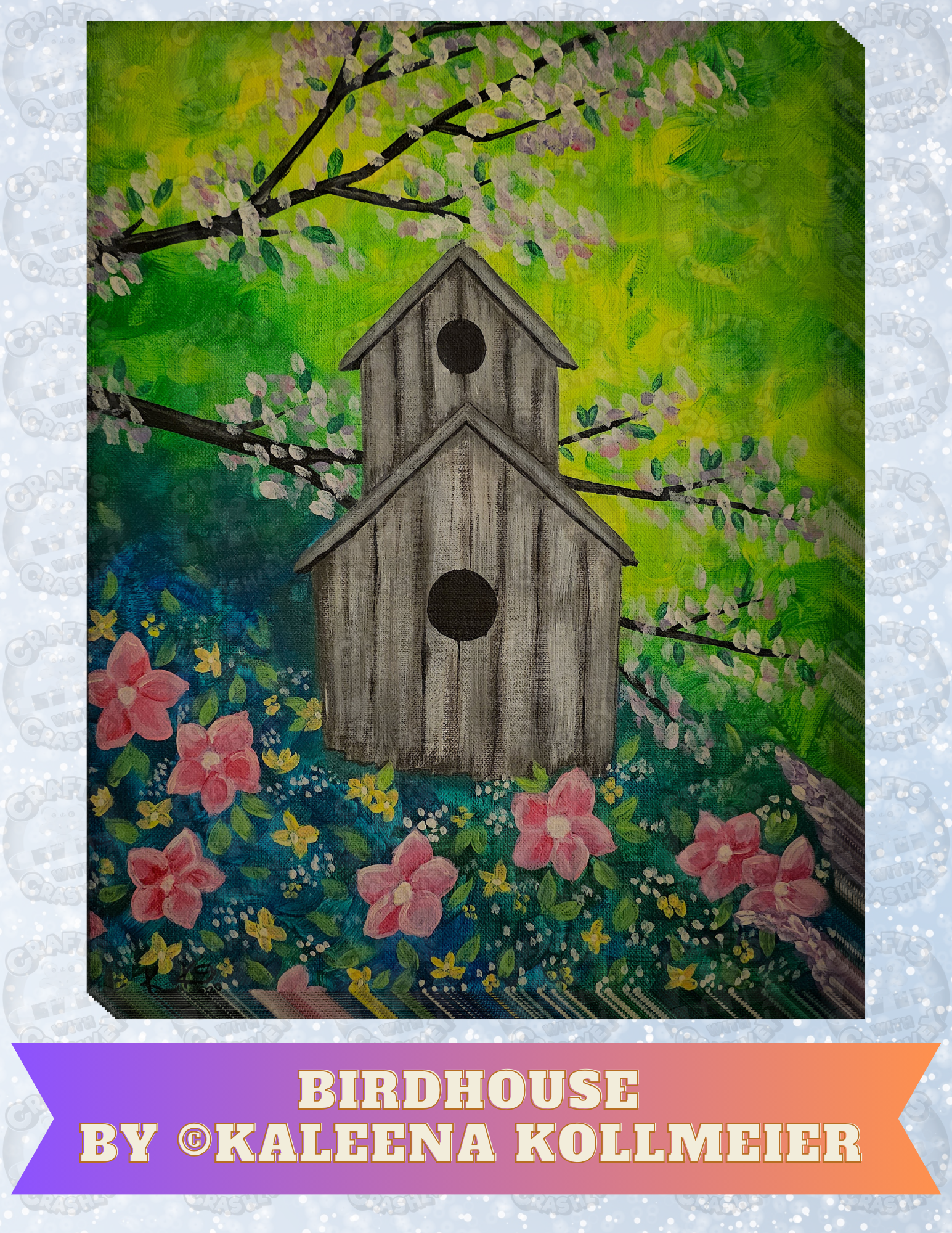 "Birdhouse" by Kaleena Kollmeier Decorative Diamond Painting Release Papers