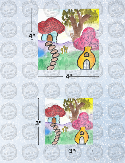 "Mushroom Lane" By Crafting Journey Decorative Diamond Painting Release Papers