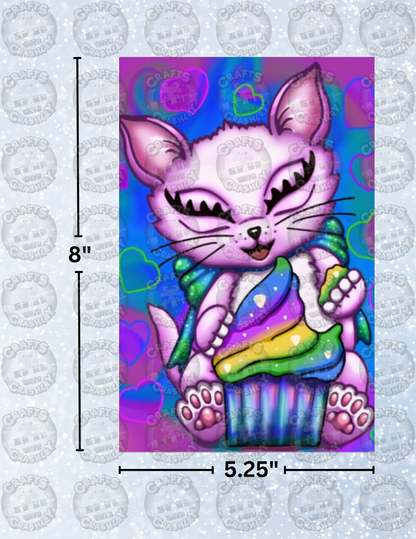 "Cupcake Kitty" by Emma Casey Decorative Diamond Painting Release Papers