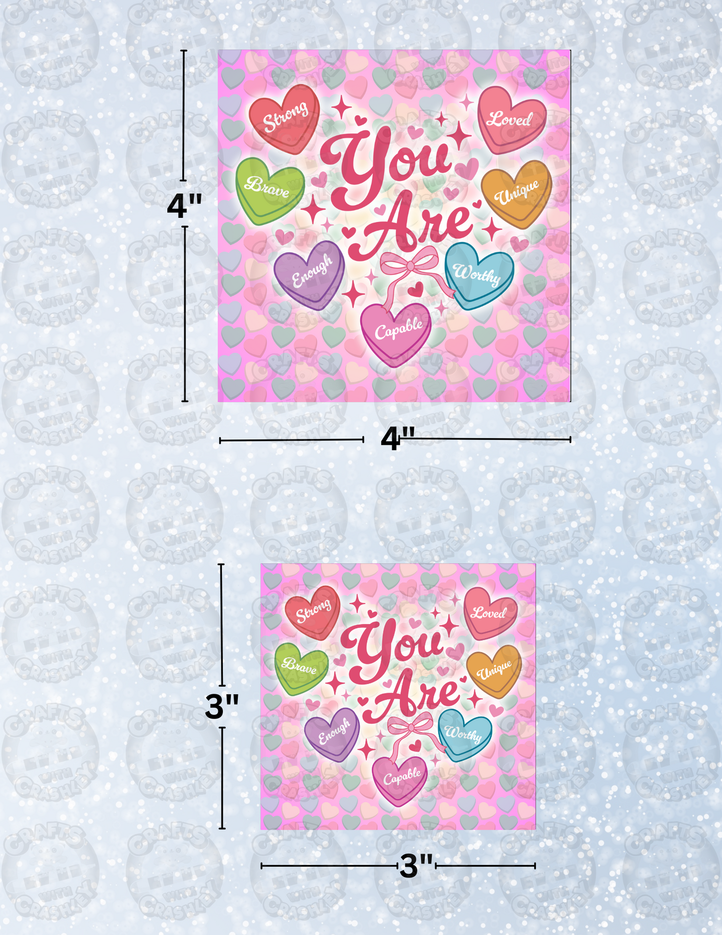 "You Are Your Valentine" Decorative Diamond Painting Release Papers