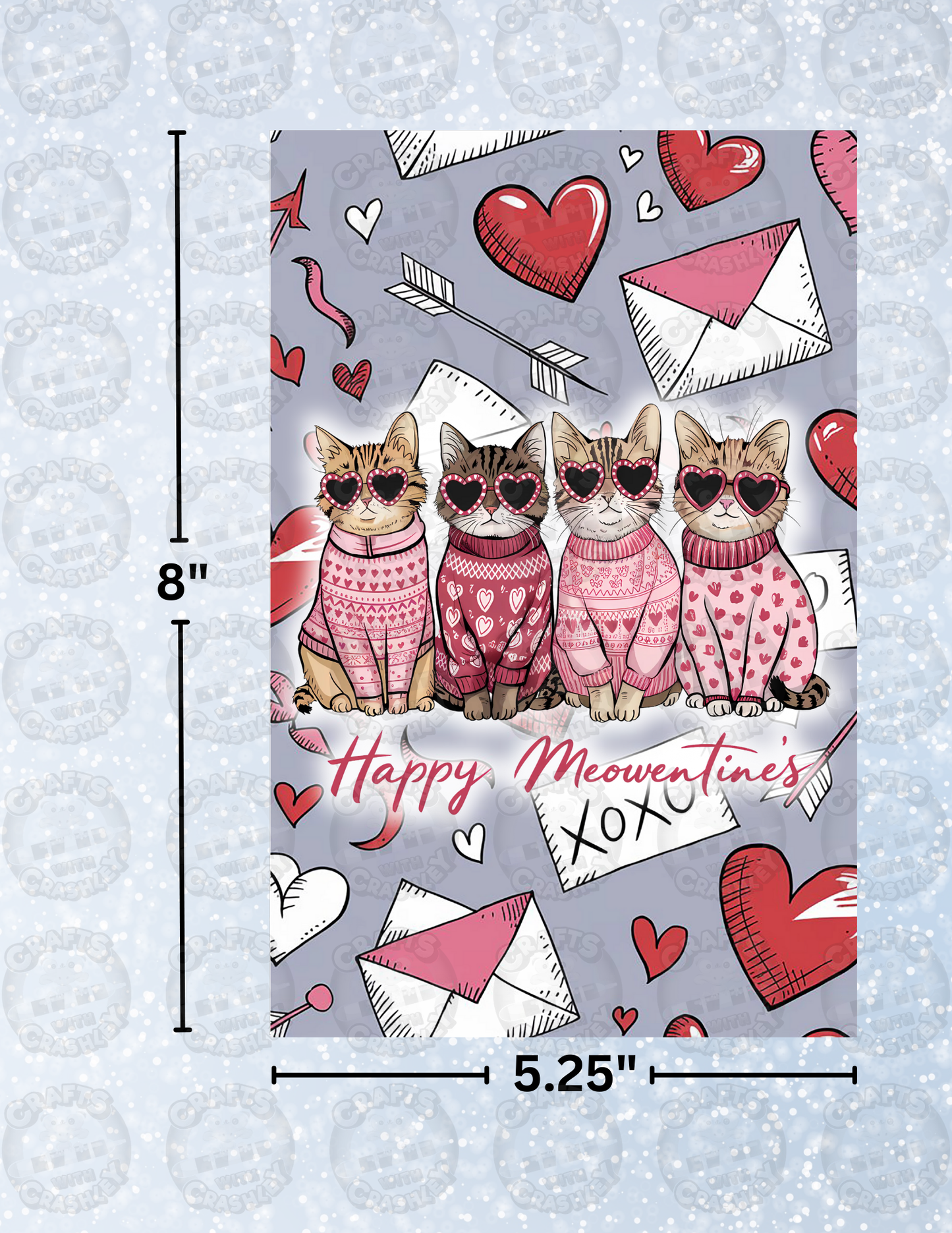 "Happy Meowentines" Decorative Diamond Painting Release Papers