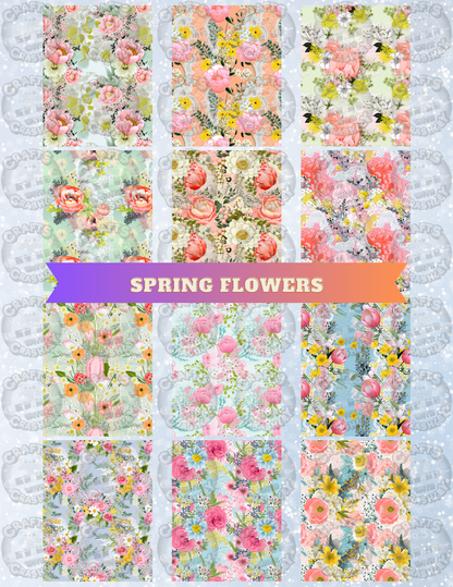 "Spring Flowers" Decorative Diamond Painting Release Paper