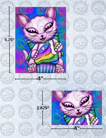 "Cupcake Kitty" by Emma Casey Decorative Diamond Painting Release Papers