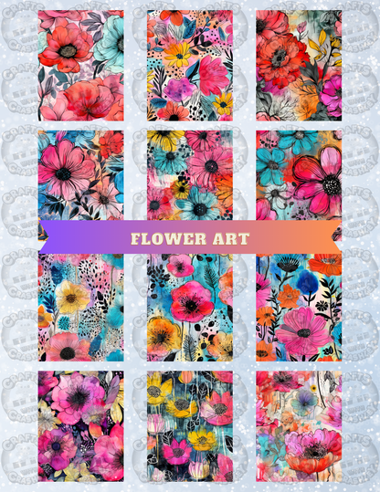 "Flower Art" Decorative Diamond Painting Release Paper