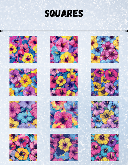 "Hibiscus Summer" Decorative Diamond Painting Release Paper