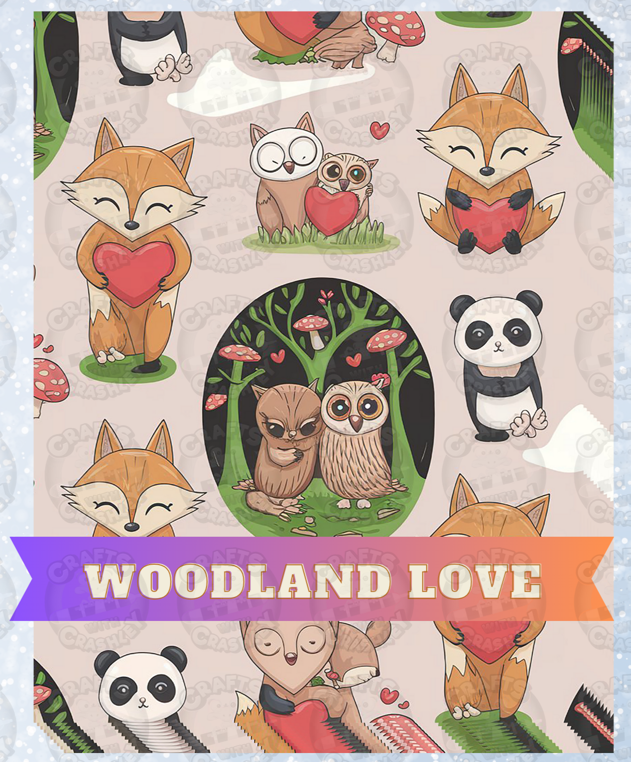 "Woodland Love" Decorative Diamond Painting Release Papers