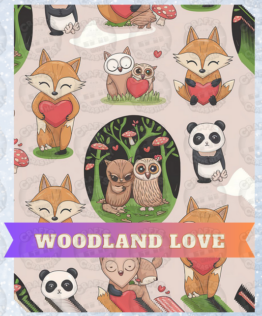 "Woodland Love" Decorative Diamond Painting Release Papers