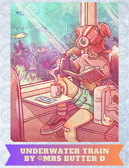 "Underwater Train" by ©Mrs Butter D Decorative Diamond Painting Release Papers