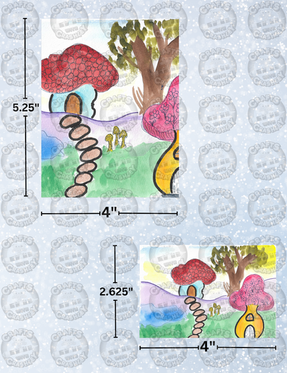 "Mushroom Lane" By Crafting Journey Decorative Diamond Painting Release Papers
