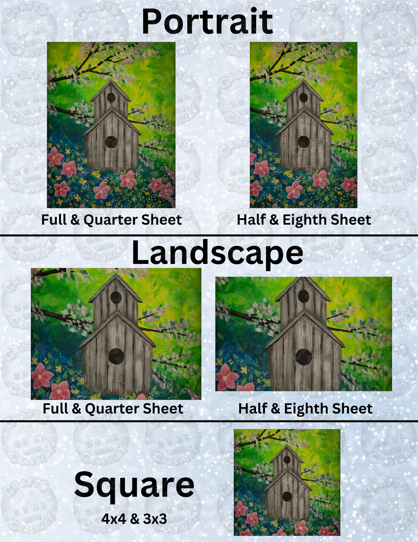 "Birdhouse" by Kaleena Kollmeier Decorative Diamond Painting Release Papers