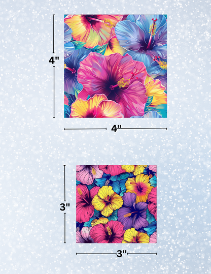 "Hibiscus Summer" Decorative Diamond Painting Release Paper
