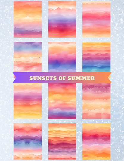 "Sunsets of Summer" Decorative Diamond Painting Release Paper