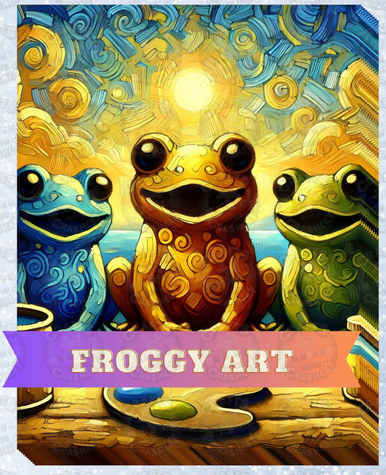 "Froggy Art" Decorative Diamond Painting Release Papers