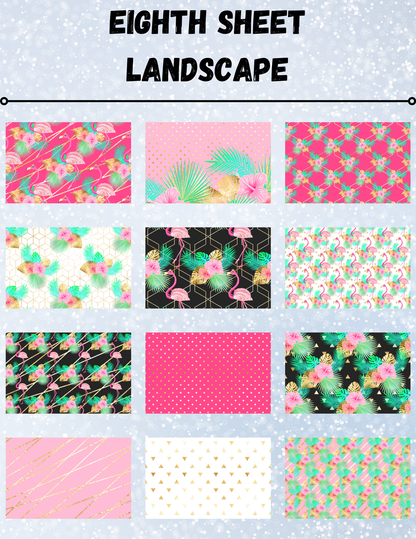 "Flamingo Summer" Decorative Diamond Painting Release Paper