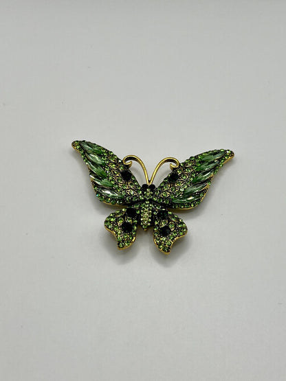 Brilliant Green Rhinestone Butterfly Coverminder