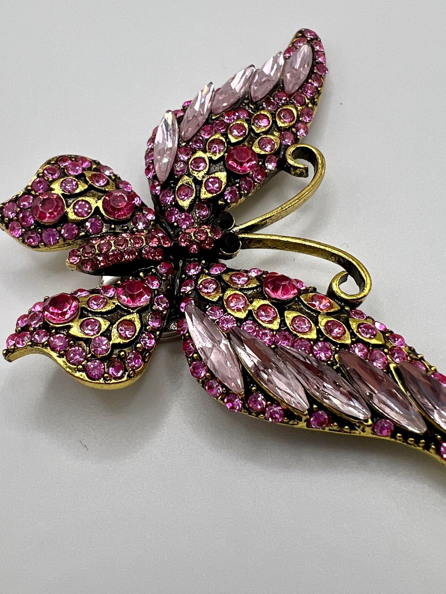 Brilliant Pink Rhinestone Butterfly Coverminder